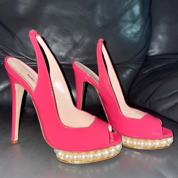 Nicholas Kirkwood Barbie Casati Pearl Patent Leather Sandals